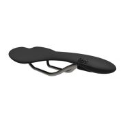 Fabric Scoop Flat Race saddle side profile showing flat shape and titanium rails