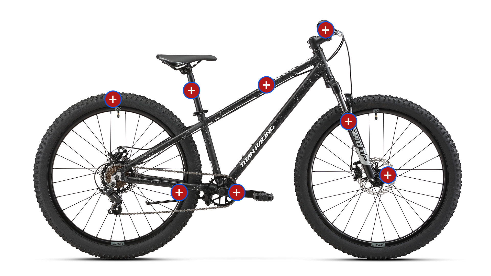 Titan Player Junior 26inch Mountain Bike Aluminium features