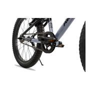 Avalanche Antix Silver / Black Blue — single-speed chainring and pedals